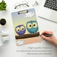 thumbnail image 5 of 12.5"x9" Owl Clipboards, Standard A4 Letter Size Nursing Clipboard with Low Profile Metal Clip Decorative Clip Board for Office Supplies,Silver, 5 of 7