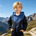 thumbnail image 2 of Kids Back to School Lightweight Jackets Zip up with pockets Coats Boys Girls Sport Windproof Outerwear Outdoor Raincoat with Hood, 2 of 6