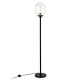 thumbnail image 5 of Evelyn&Zoe Agnolo 69" Tall Floor Lamp with Glass Shade, Blackened Bronze/Clear, 5 of 10