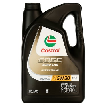 Castrol Edge Euro 5W-30 A3/B4 Advanced Full Synthetic Motor Oil, 5 Quarts, Case of 3