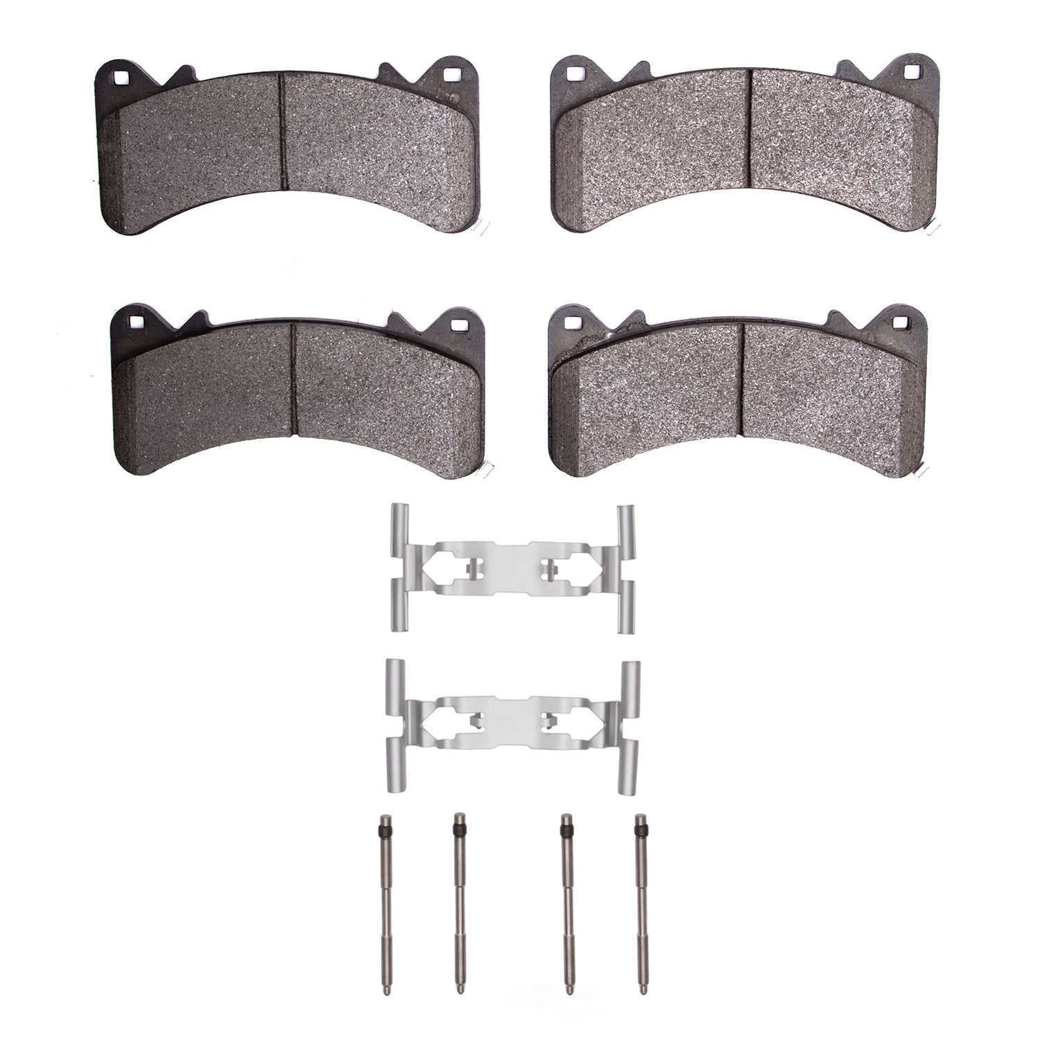 Dynamic Friction Company 1551-1910-01 DFC 5000 Advanced Brake Pads - Low Metallic and Hardware Kit