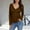#421-Coffee, variant on Womens Spring/Fall Deep V Neck Long Sleeve Shirts Modal Slim Fit Basic Tee Tops 2026