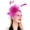 Hot Pink, variant on AWASD Feather Fascinators Hats for Women Tea Party, Mesh Mini Top Hat Hair Clip, Elegant Face Veil Headpiece for Women, Vintage Hair Accessory for Wedding Formal Events(Color Purple One Size)