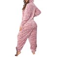 thumbnail image 3 of LilyLLL Womens Christmas Pajamas Winter Warm Flannel One Piece Loungewear Jumpsuit Sleepwear, 3 of 5