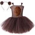 thumbnail image 3 of Vestido Tutú De Oso Marrón Para Bebé Niñas Halloween Cumpleaños Selva Fiesta Animal Cosplay Disfraz Niños De Disfraces Ropa 1-12Y, 3 of 4