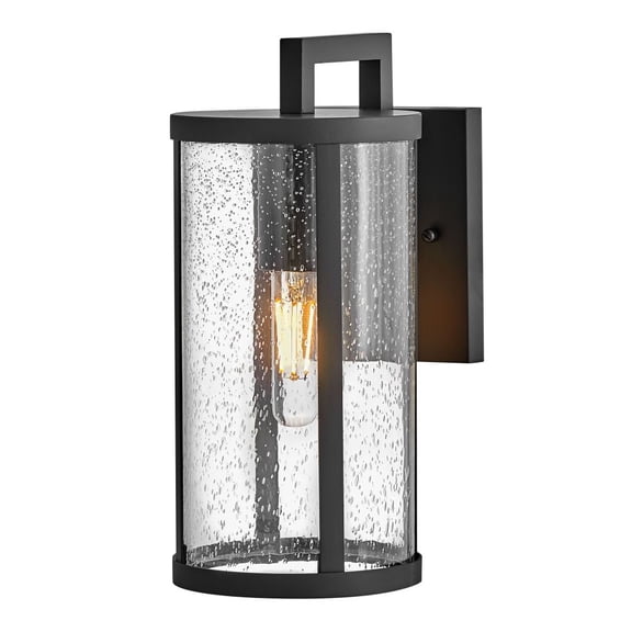 82050BK Lark Alfie - 12W 1 LED Small Outdoor Wall Lantern In Transitional-13 Inches Tall and 6 Inches Wide