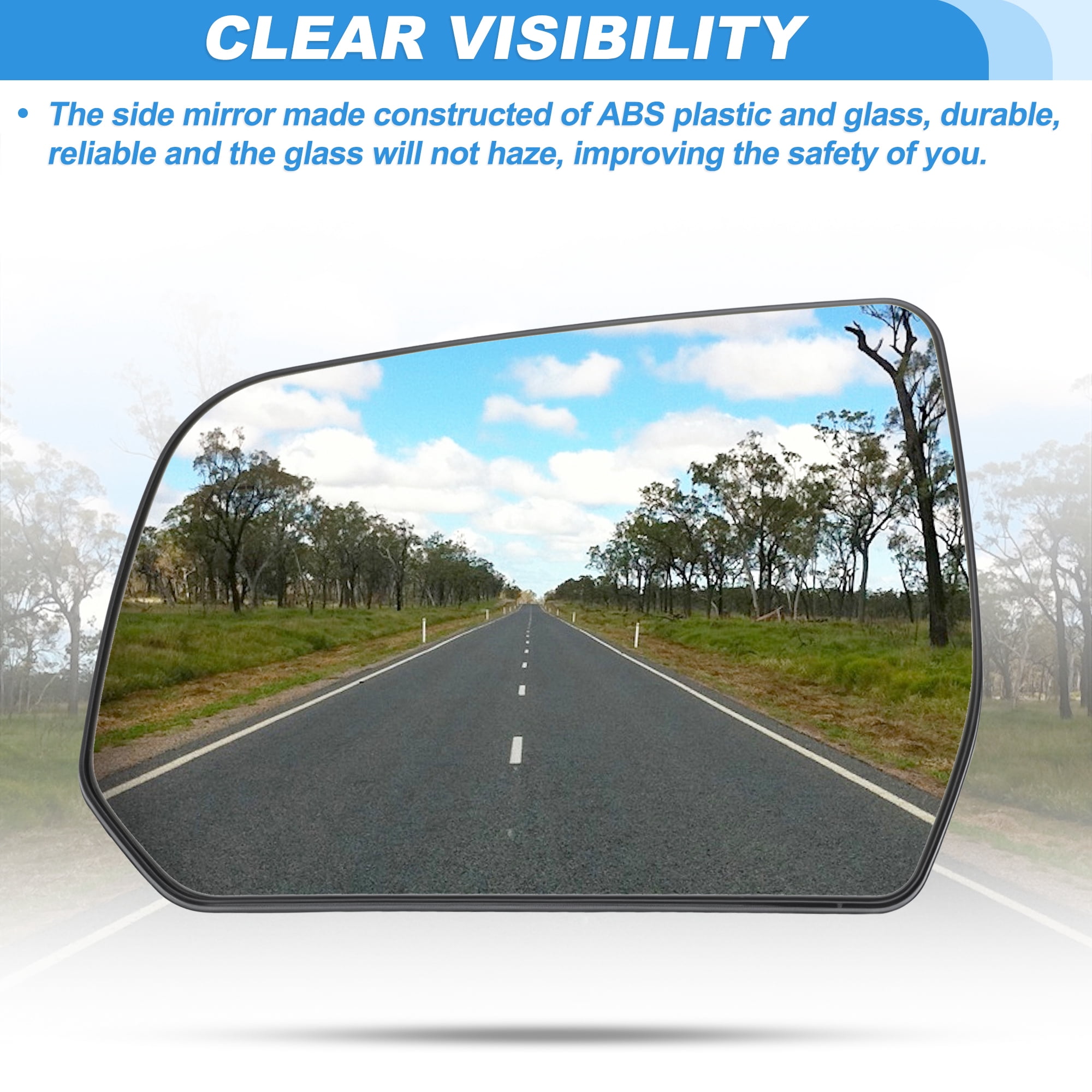 Unique Bargains Heated Mirror Glass for GMC Acadia for Chevrolet Traverse Left Side