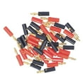 thumbnail image 2 of Straight Speaker Connector, 0.2in Diameter Red Black Universal Banana Plug 40PCS/Set Clear Sound  For Car, 2 of 8