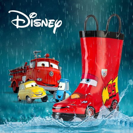 Disney Cars Kids Lightening Mcqueen Boy's Red Rubber Rain Boots - Size 8 Toddler