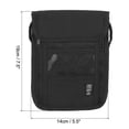 thumbnail image 2 of Unique Bargains Neck Wallet Travel Pouch, Passport Holder RFID Blocking Neck Pouch, Black, 2 of 6