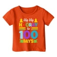 thumbnail image 1 of PMVFHDE T-Shirts pour Filles Hauts d'Été pour Filles Hauts Décontractés pour Filles T-Shirts pour Filles Garçons et Filles Mode Décontractée Imprimé Col Rond Manches Courtes T-Shirt Haut Orange, 3-4 Ans, 1 of 4