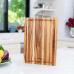

SIXWIN Teak Cutting Board Reversible Chopping Serving Board Multipurpose Food Safe Thick Board Small Size 15.5x11x0.75 inches