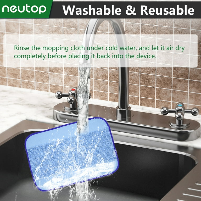 Neutop Wet Mirofiber Mopping Cloth Wick Cap Kit Replacement for