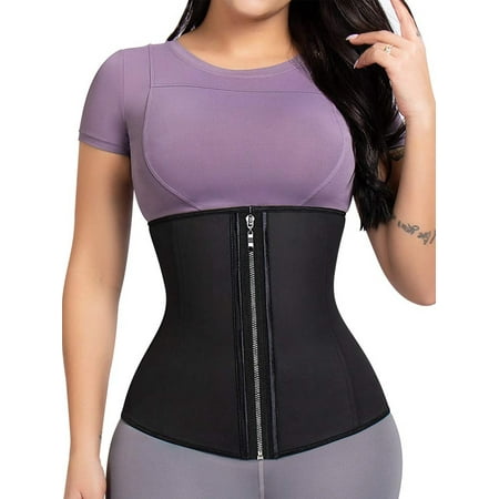 

Lilvigor Latex Waist Trainer Corset Underbust Sport Cincher Womens Workout Body Shaper for Lower Belly Fat Control