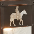 thumbnail image 6 of Vaxcel Trail 1 Light Bronze Rustic Horse Cowboy Outdoor Wall Lantern Clear Glass, 6 of 9