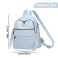 thumbnail image 5 of PU Leather Backpack Purse for Women , 12.6X9.84 inch Convertible Backpack, 2 in 1 Shoulder Crossbody Bag, Multipurpose Design Handbag, Multi Zipper Casual Daypack, Fashion Travel Backpack Handbag, 5 of 5
