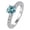 Blue, variant on Moissanite Engagement Rings for Women 1ct Round Cut D Color Pink/Blue/Green Diamond Rings 4-Prong Moissanite Anniversary Promise Wedding Rings for Wife Gifts with Certificate