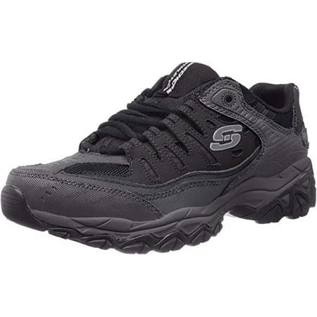 Skechers Mens Afterburn Leather Memory Foam Fashion Sneakers