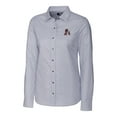 thumbnail image 2 of Women's Cutter & Buck Charcoal Arkansas Razorbacks Oxford Stripe Stretch Long Sleeve Button-Up Shirt, 2 of 3