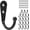 Black, variant on 20 Pcs Key Hooks Coat Hooks for Hanging, Key Holder, Wall Mount Hook with Stainless Steel Screws, Command Hooks Utility Hangers for Key, Hat, Cup, Coat, Picture (Black)