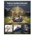 thumbnail image 4 of Pop Up Sports Tent 72x72”, Clear Bubble Tent for 2-4 Person, Waterproof Outdoor Pod with Floor Mat & Cover, Garden Igloo Dome Tent for Camping Fishing, 4 of 9