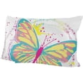 thumbnail image 6 of Typography with Butterfly Velvet Oblong Lumbar Plush Throw Pillow Cover/Shams Cushion Case - 20x26in - Decorative Invisible Zipper Design for Couch Sofa Pillowcase Only, 6 of 7
