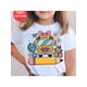 thumbnail image 1 of 100% Cotton School Bus & Pencil Print T-Shirt for Girls - Casual Loose Fit Summer Tee with Playful Letter Design, Round Neck, Short Sleeve, Lightweight & Breathable for Casual attire, School, 1 of 7