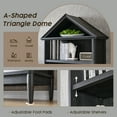 thumbnail image 4 of SinCiDo Tall Angled Arch Bookshelf, 5 Tiers Open Shelves Bookcase and Triangular Top for Living Room, Office, 4 of 6