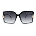 thumbnail image 3 of Womens Oversized Rimless Butterfly Rich Luxury Designer Fashion Plastic Sunglasses Grey - Smoke, 3 of 6