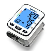Blood Pressure Monitor Wrist Cuff , Automatic Digital BP Machine, Large Backlit Display, Pulse Rate Monitoring Meter, 60 * 2 Readings Memory