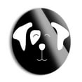 thumbnail image 2 of Dog Face White Floppy Ears 24 inch Glass Round Wall Hanging Sign, 2 of 4