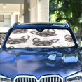 thumbnail image 4 of WOBOGO Adorable French Bulldog Faces Pattern Car Windshield Sunshades Autopilot Lightweight Accordion Sun Visor 55×27.6in, 4 of 8