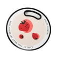 thumbnail image 4 of Tabla de cortar redonda de acrílico para cocina, cortador de frutas y alimentos para niños, fácil de limpiar, 4 of 5