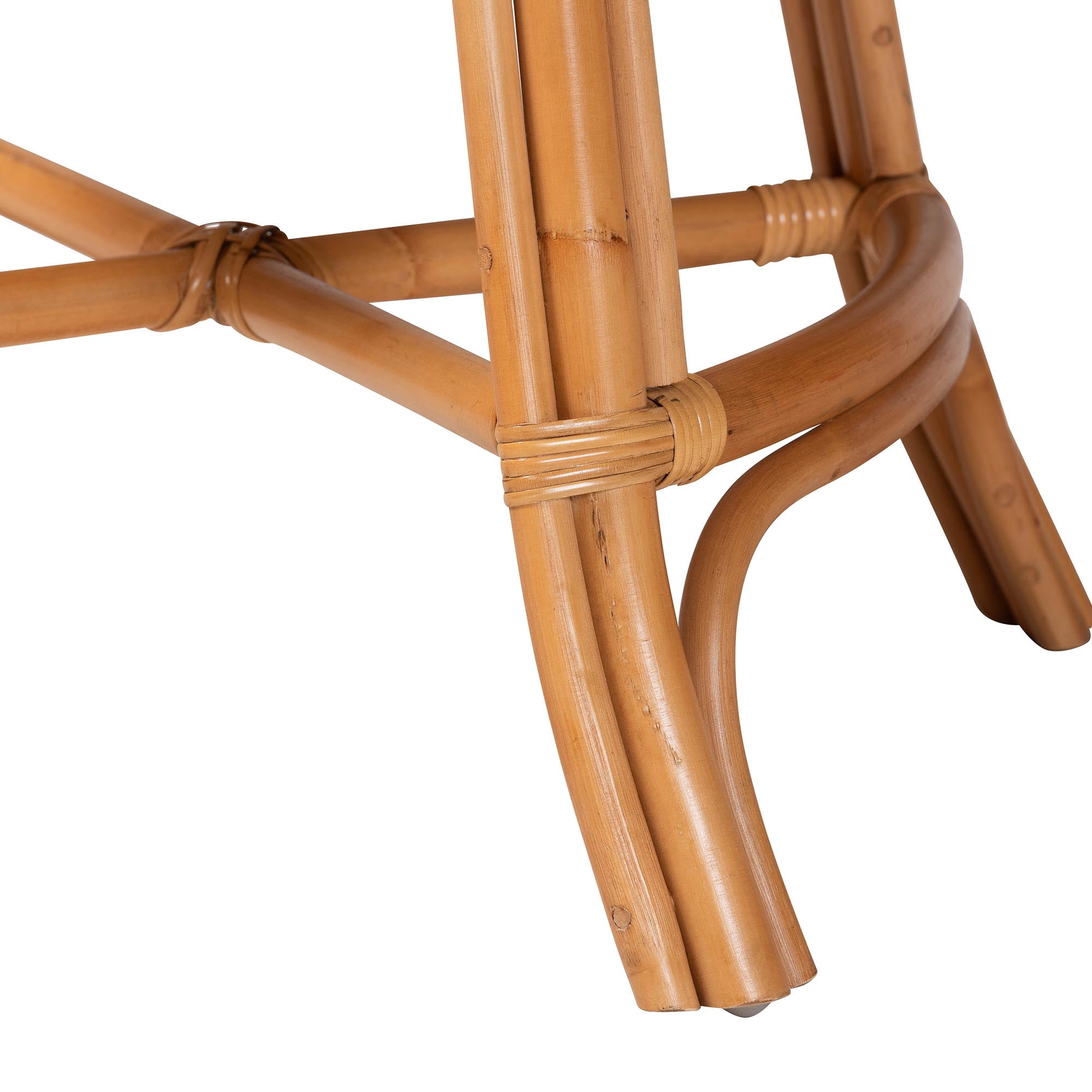 bali & pari Amina Boho Counter Stool, Counter Height, Light Honey