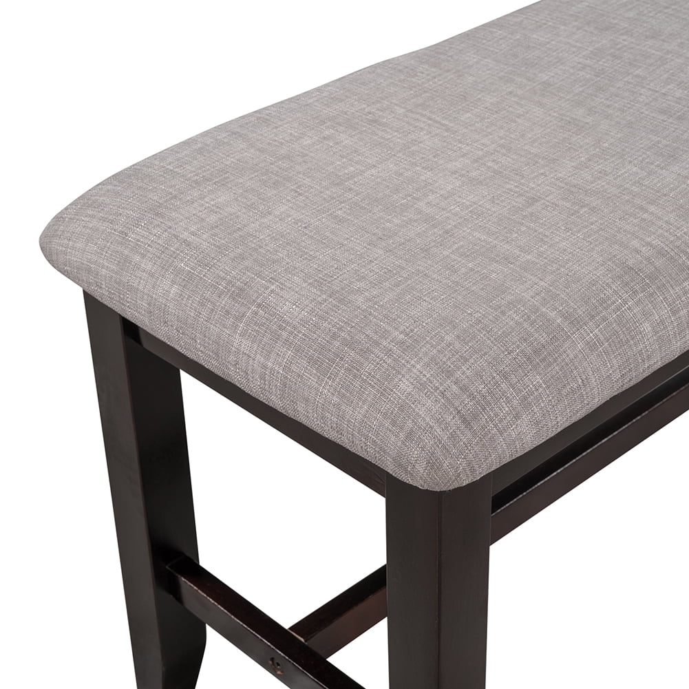 Private Jungle 6-Piece Kitchen Dining Table Set Wooden Rectangular Dining Table,4 Dining Chair and Bench Family Furniture(Espresso) Private Jungle 6-Piece Kitchen Dining Table Set Wooden Rectangular Dining Table,4 Dining Chair and Bench Family Furniture(Espresso)