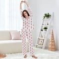thumbnail image 5 of FORMRS Womens Pajama Set Long Sleeve Top and Pants with Pockets Soft Comfy Lounge Sleepwear, Sizes S-2XL, Blue Stripes Lobster Pattern, 5 of 7