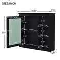 thumbnail image 5 of 29" Medicine Cabinet, Bathroom Wall Mounted Cabinet with Adjustable Shelves,Open Storage and Mirror, Modern Wood Over Toilet Organizer for Living Room, 5 of 9