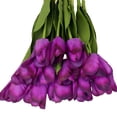 thumbnail image 3 of Unique Bargains 12 Pcs Artificial Tulip Flowers Faux Tulip Stems Tulips Purple, 3 of 7
