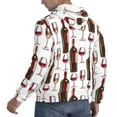 thumbnail image 3 of Hoodies for Men - Wine Glasses and Bottles Prints Long Sleeve Comfrt Men'S Fashion Hoodies & Sweatshirts, Sweatshirts for Men Hoodies Pullover Clothing Clothes with Pouch, 3 of 7