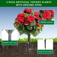 thumbnail image 6 of 2/4 Pack Artificial Flower Ball Trees with Ground Spike – Fake Topiary Plants Artificial Topiary Ball for Indoor & Outdoor Decor, UV-Resistant PE Boxwood Shrubs for Home Garden, Patio, Porch, Wedding, 6 of 9
