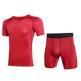 thumbnail image 2 of heyac Men's Workout Sets Athletic Clothes Soccer Shirts Shorts 3 Pack Basketball Running Gym Football Outfits Summer, 2 of 4