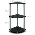 thumbnail image 2 of Furinno 12077BK/GY Turn-N-Tube 3-Tier Corner Display Rack Multipurpose Shelving Unit, Black/Grey, 2 of 2