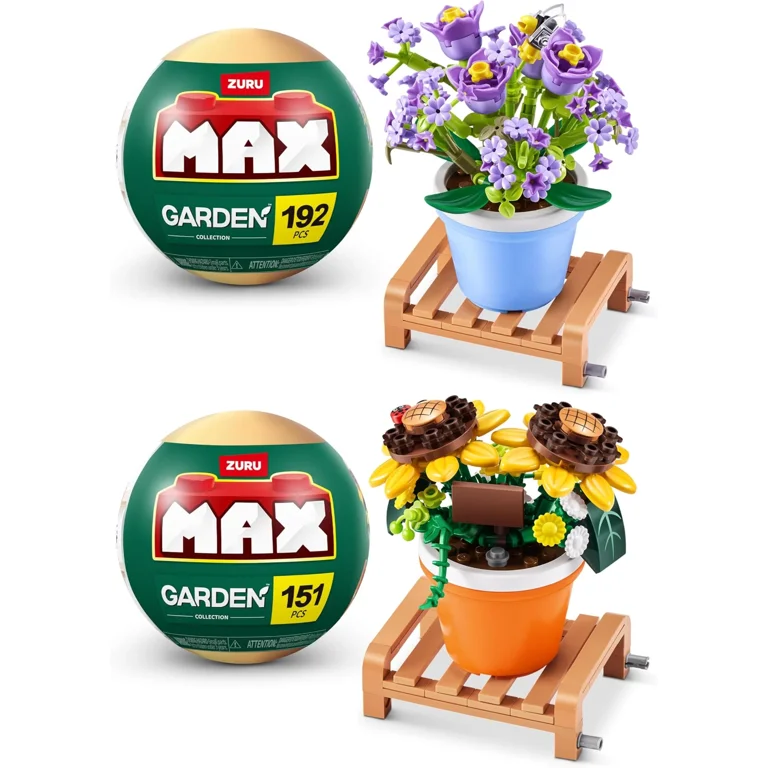 Zuru MAX Premium Garden Pot Plants Building Bricks Collection 2