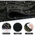 thumbnail image 5 of Japanese Sea Wave Large Mouse Pad, Anime Gaming Mouse Pad with Stitched Edges, Non-Slip Rubber Base, Kanagawa 35.4x15.7 Inch XXL Mouse Pad Keyboard Mat Desk Mat Gaming Mousepad, Black Gold, 5 of 6