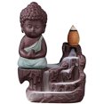 thumbnail image 1 of Cute Buddha Porte-Bâton d'Encens avec 10 Cônes Reflux Frais (Vert), 1 of 5