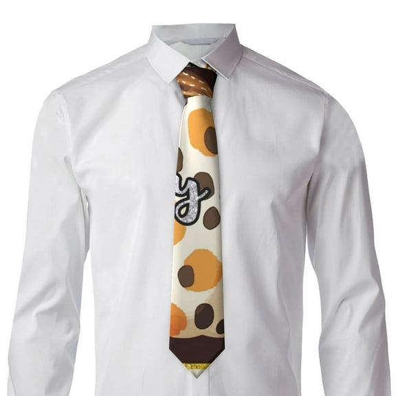 Goofa Fall Farmhouse Pumpkins Pattern Men's Necktie Classic Silk Tie Woven Jacquard Neck Ties Necktie for Business and Wedding Formal Neckties