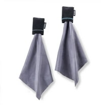 Carson Stuff-It Go 2-Pack Microfiber Lens Cloth Cleaning System For Eyeglasses, Smartphones, Tablets, Optics, Lenses, Cameras and More - Black