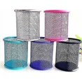 thumbnail image 4 of Circular Metal Mesh Pen Container Green Desktop Storage Box, 4 of 5