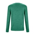 thumbnail image 4 of Sweaters for Women Wool Base Layer Shirt Tops Crewneck Long Sleeve Daily Solid Pullover Sweaters Fall Sweaters Dark Green L, 4 of 7