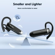 New Bee Bluetooth Headphones V5.0 Wireless (24H Talk Time/180D Standby) w/Mic, Dual Device Connectivity for iPhone/Android/Samsung/Laptop, Business Trucker Headsets,Black